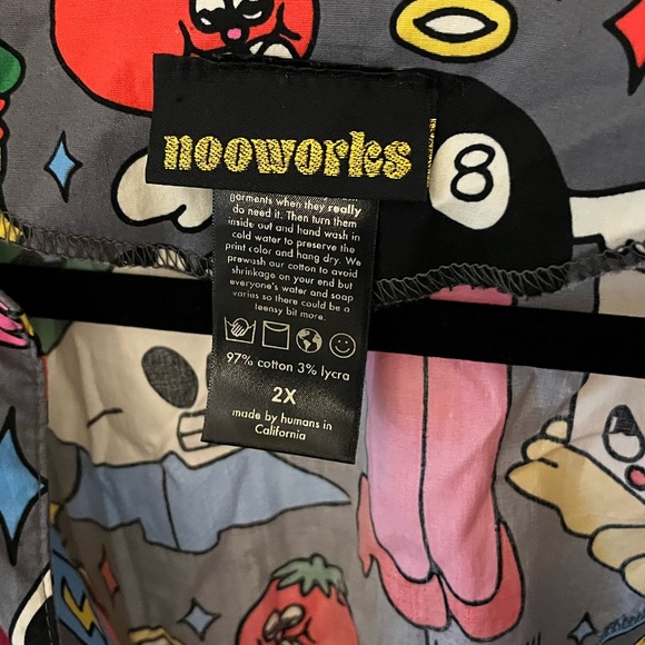 Nooworks Colorful Cartoon Print Dress - Picture 2 of 4